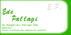 ede pallagi business card